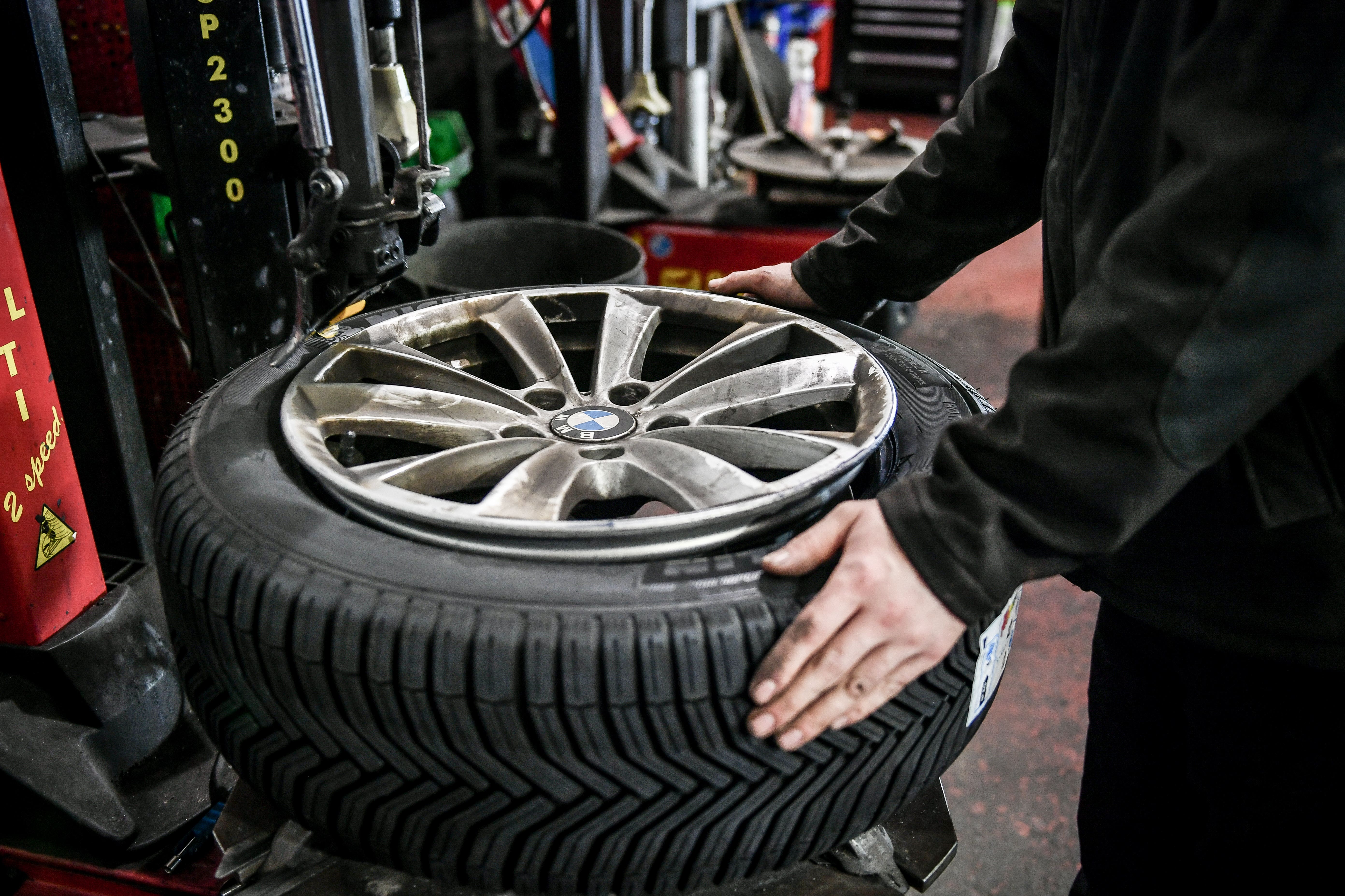 Fake tyres were among the items uncovered (Ben Birchall/PA)