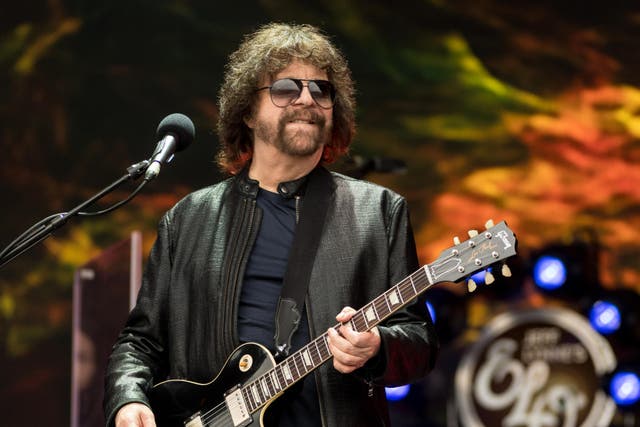 <p>Jeff Lynne performing with ELO</p>