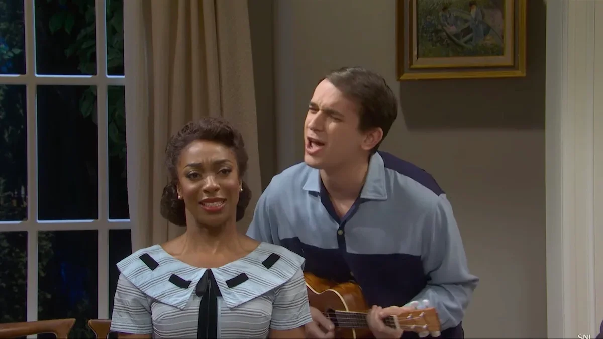 Ego Nwodim and Andrew Dismukes in the SNL sketch