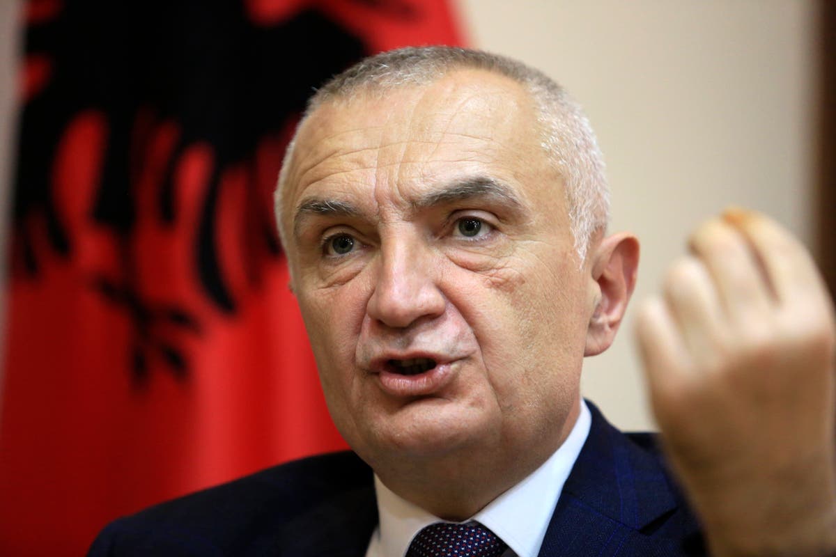 Albania's former president Meta is arrested for alleged money laundering, his party says