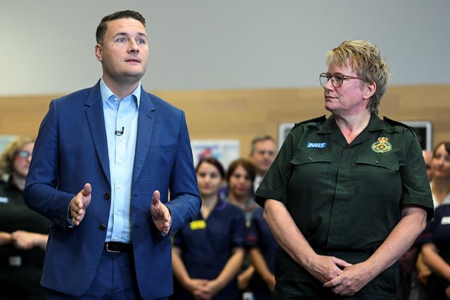 Wes Streeting said the NHS is going through the ‘worst crisis in its history’ (Jaimi Joy/PA)