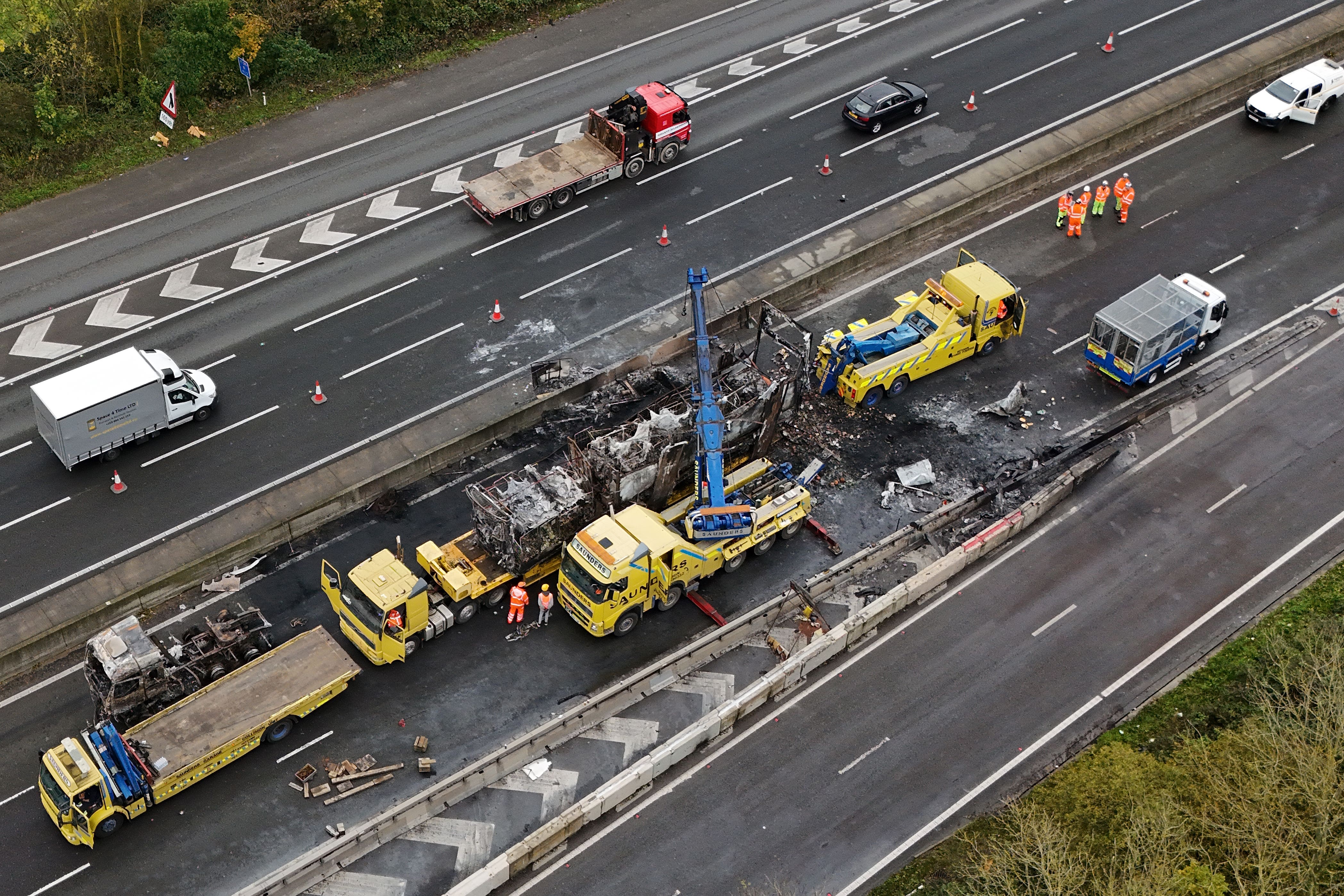 The driver sustained minor injuries, according to Surrey Police (Gareth Fuller/PA)