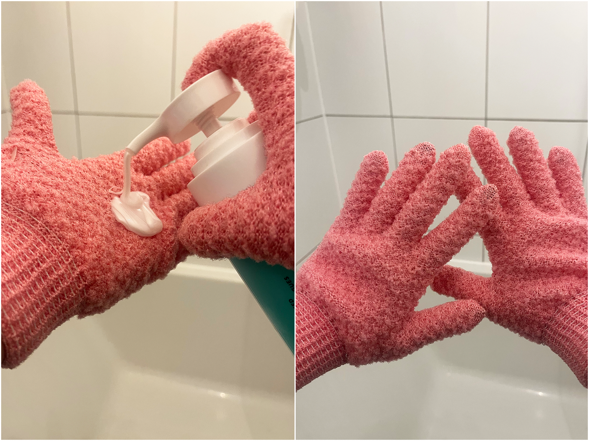 Teaming the gloves with your shower gel can ease some of the friction