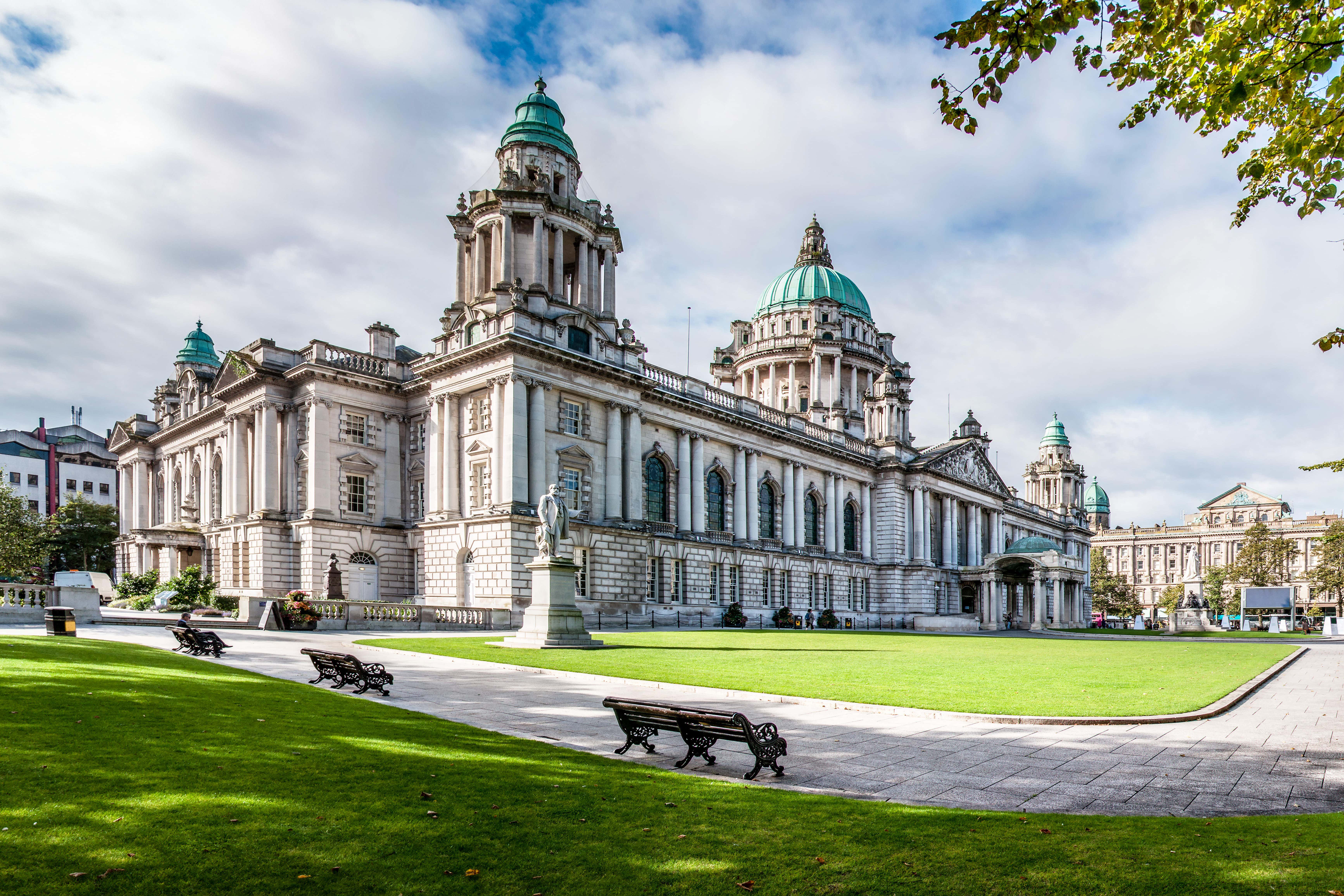 The portrait was damaged at Belfast City Hall on Saturday (Alamy/PA)