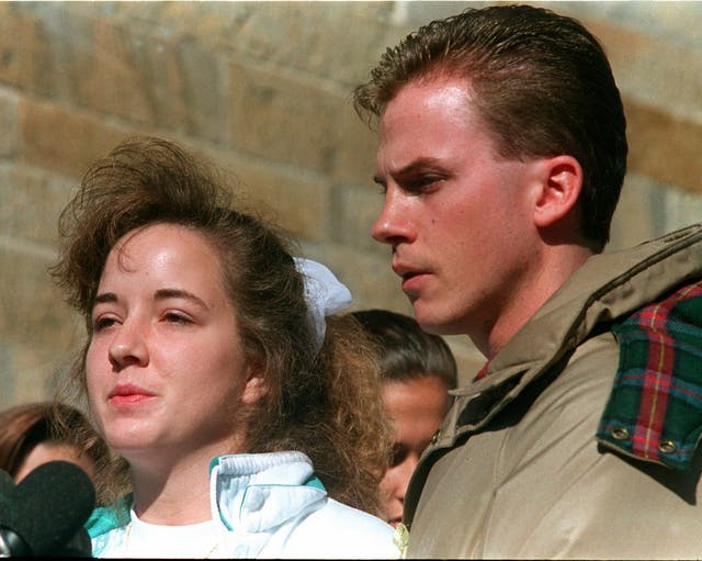 <p>Susan and David Smith address reporters Nov. 2, 1994 during a news conference in Union</p>