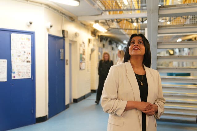 <p>Justice secretary Shabana Mahmood announced a sentencing review during a visit to HMP Bedford</p>