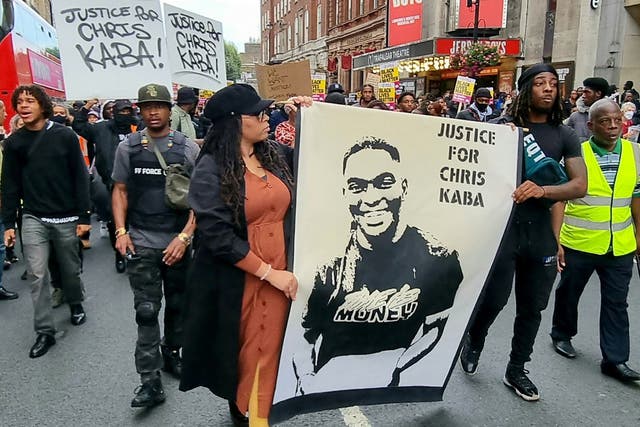 A Chris Kaba protest march (Left Unity/PA)