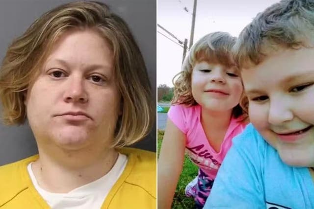 <p>Lisa Snyder, 41, (left) was sentenced for the murders of her kids Brinley (center) and Conner (right) </p>