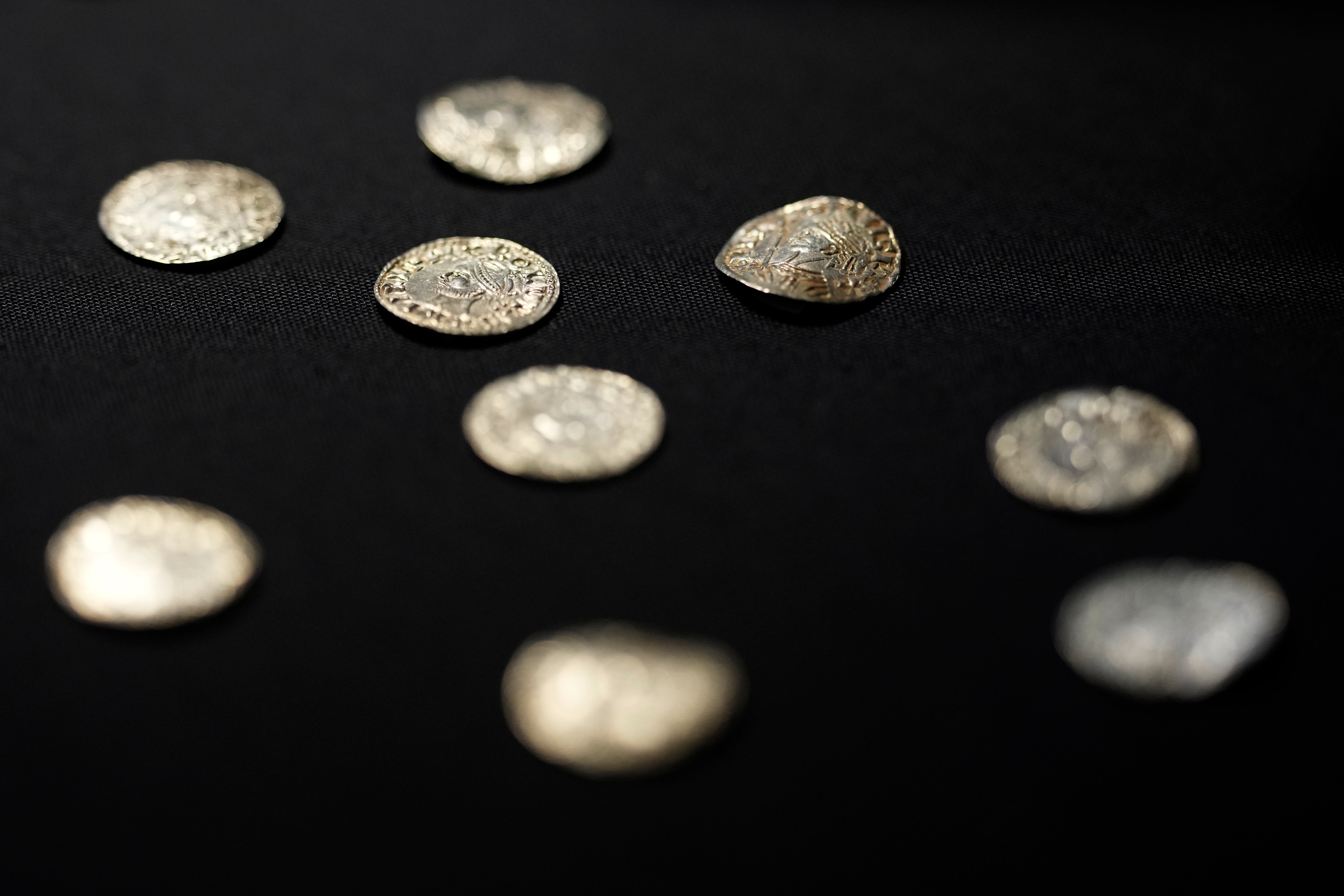 A selection of coins dating from the time around the Norman Invasion of Britain in 1066