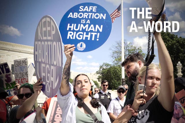 <p>Abortion rights demonstrators rally outside the Supreme Court on the second anniversary of the ‘Dobbs’ decision </p>