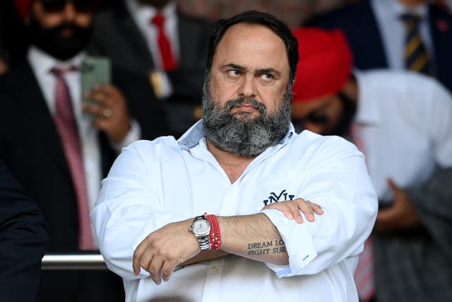 <p>Evangelos Marinakis was hit with a five-game stadium ban  </p>