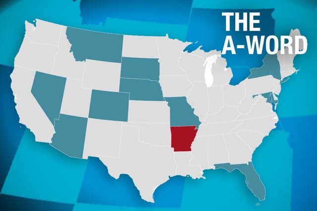 <p>This map shows which states will vote on abortion measures in November</p>