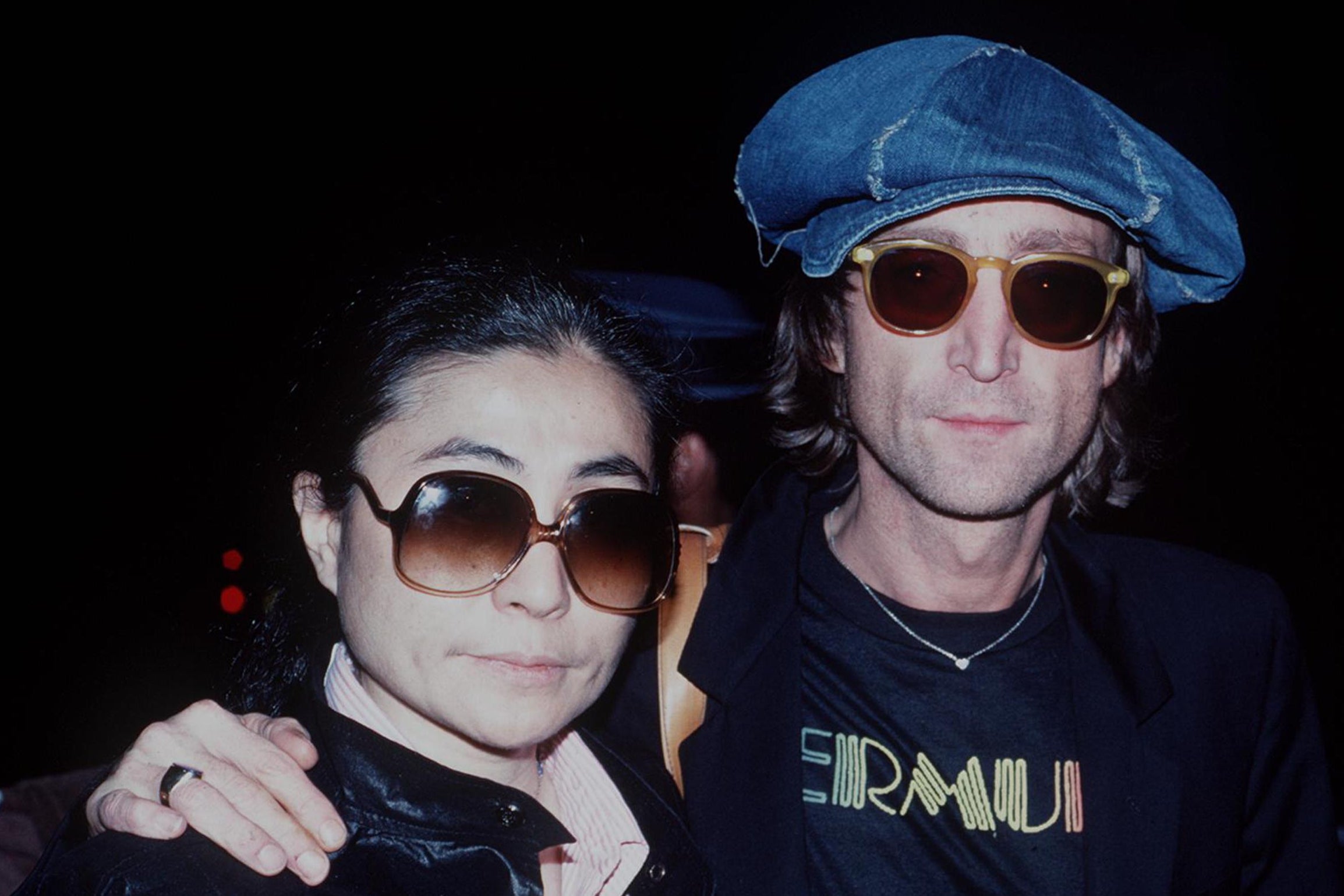 Yoko Ono and John Lennon in New York in December 1980