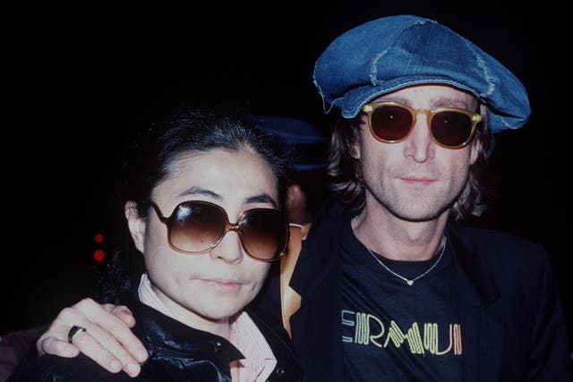 <p>Yoko Ono and John Lennon in New York in December 1980</p>