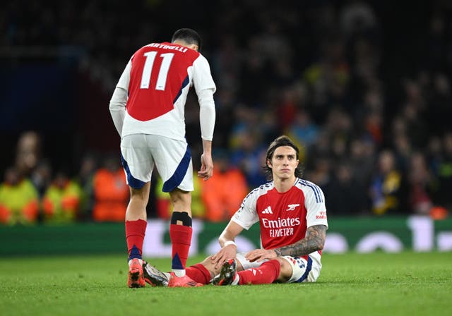 <p>Riccardo Calafiori added to Arsenal’s injury list </p>