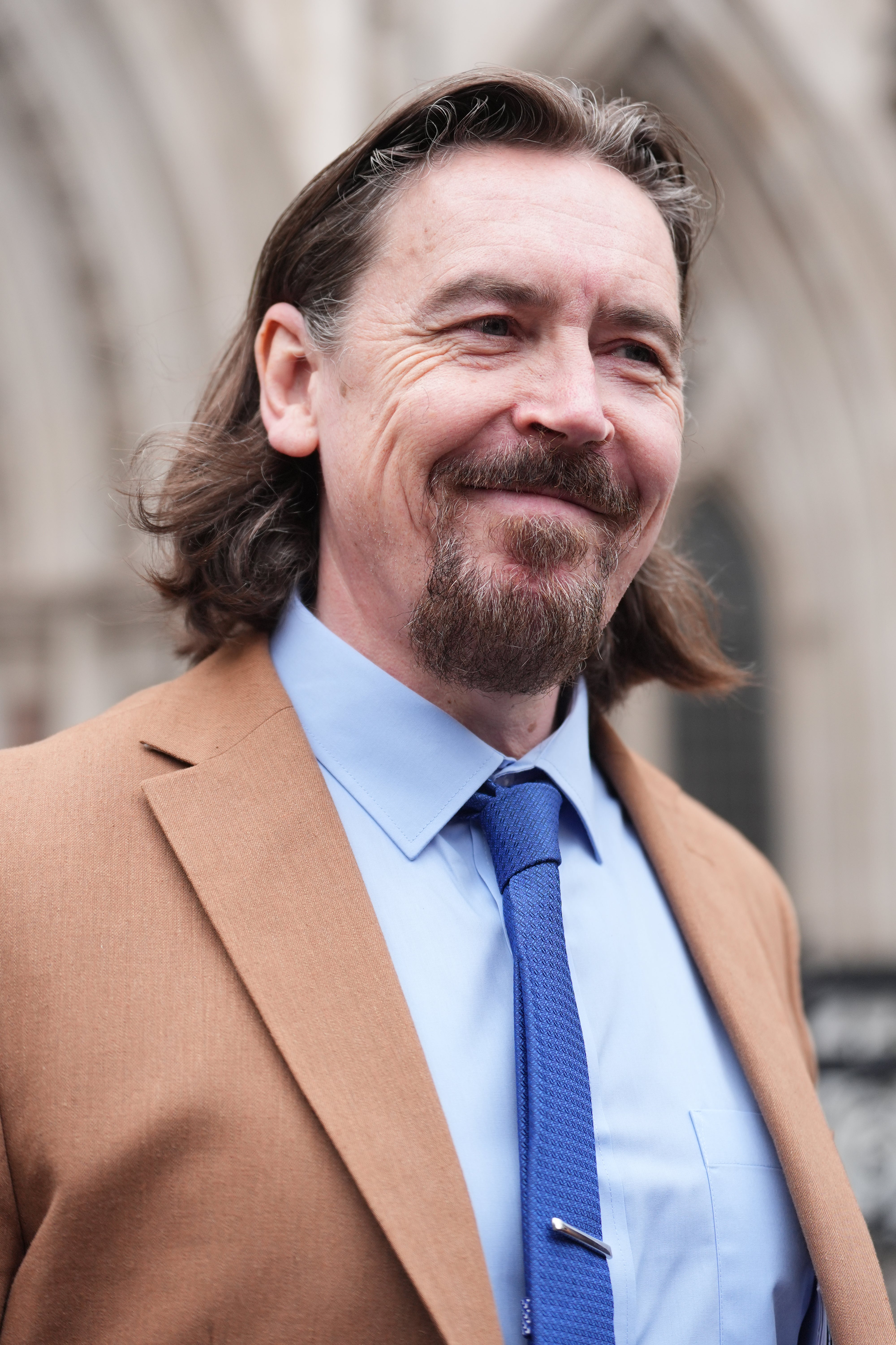 Richard Hall outside the Royal Courts Of Justice, central London during the trial in July