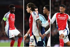 How Arsenal could line up against Liverpool without five first-choice players