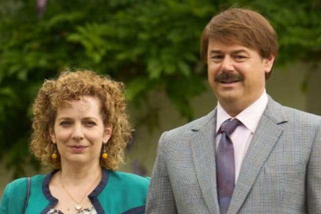 <p>No frills, all thrills: Lizzie Vereker (Katherine Parkinson) and Freddie Jones (Danny Dyer) are the believable backbone of new series ‘Rivals’</p>