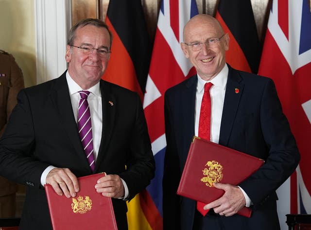 <p>‘Today, Britain and Germany will take a major step forward in strengthening our defence cooperation’ </p>