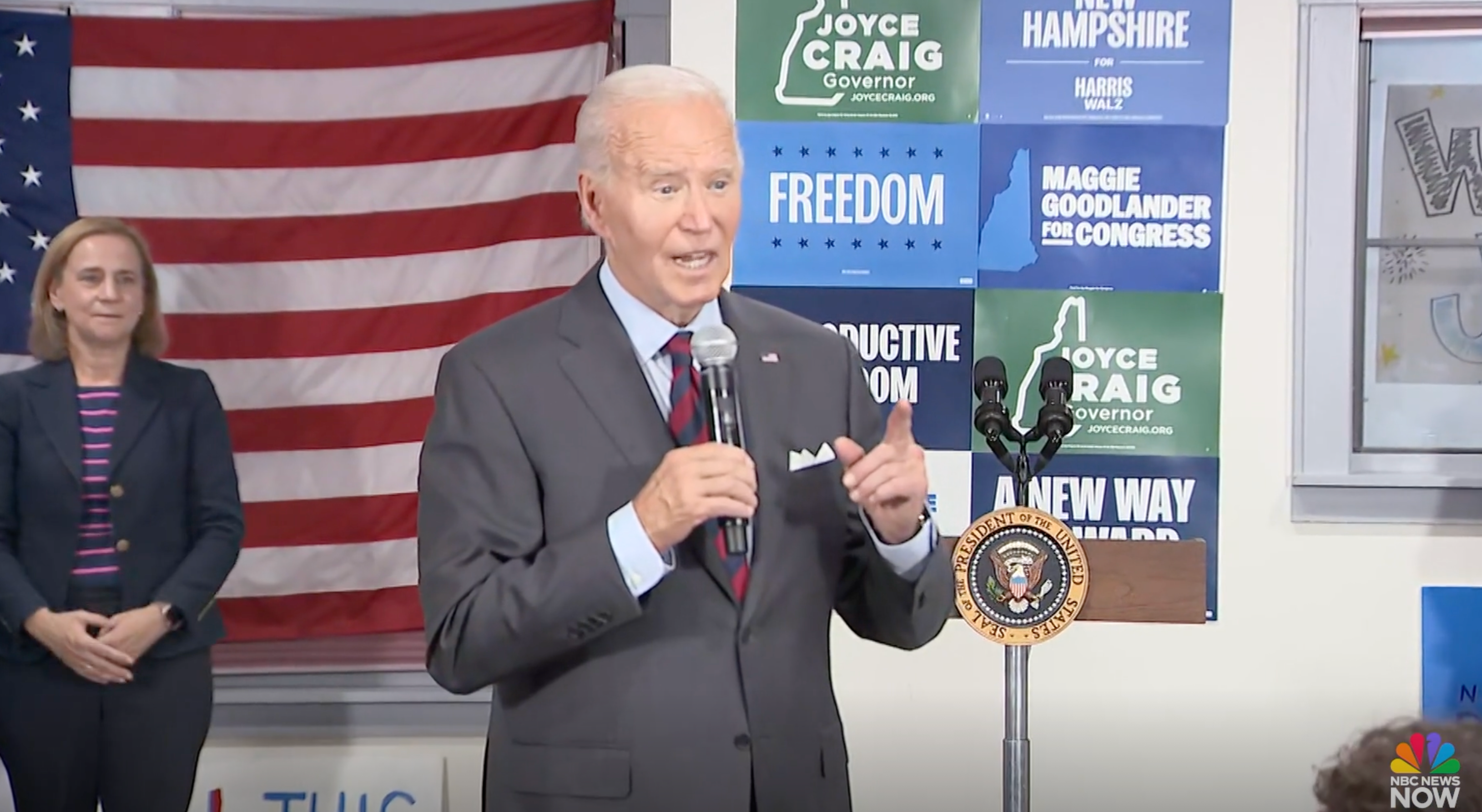 Biden made the remarks at the Democratic Party‘s Concord, New Hampshire, headquarters on Tuesday