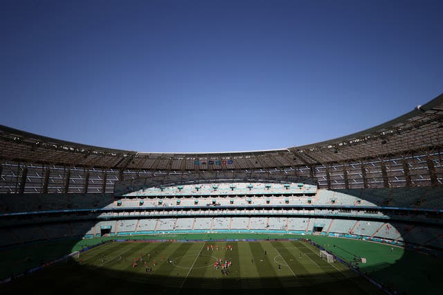 <p>The Baku Olympic Stadium is bidding to host the Champions League final</p>