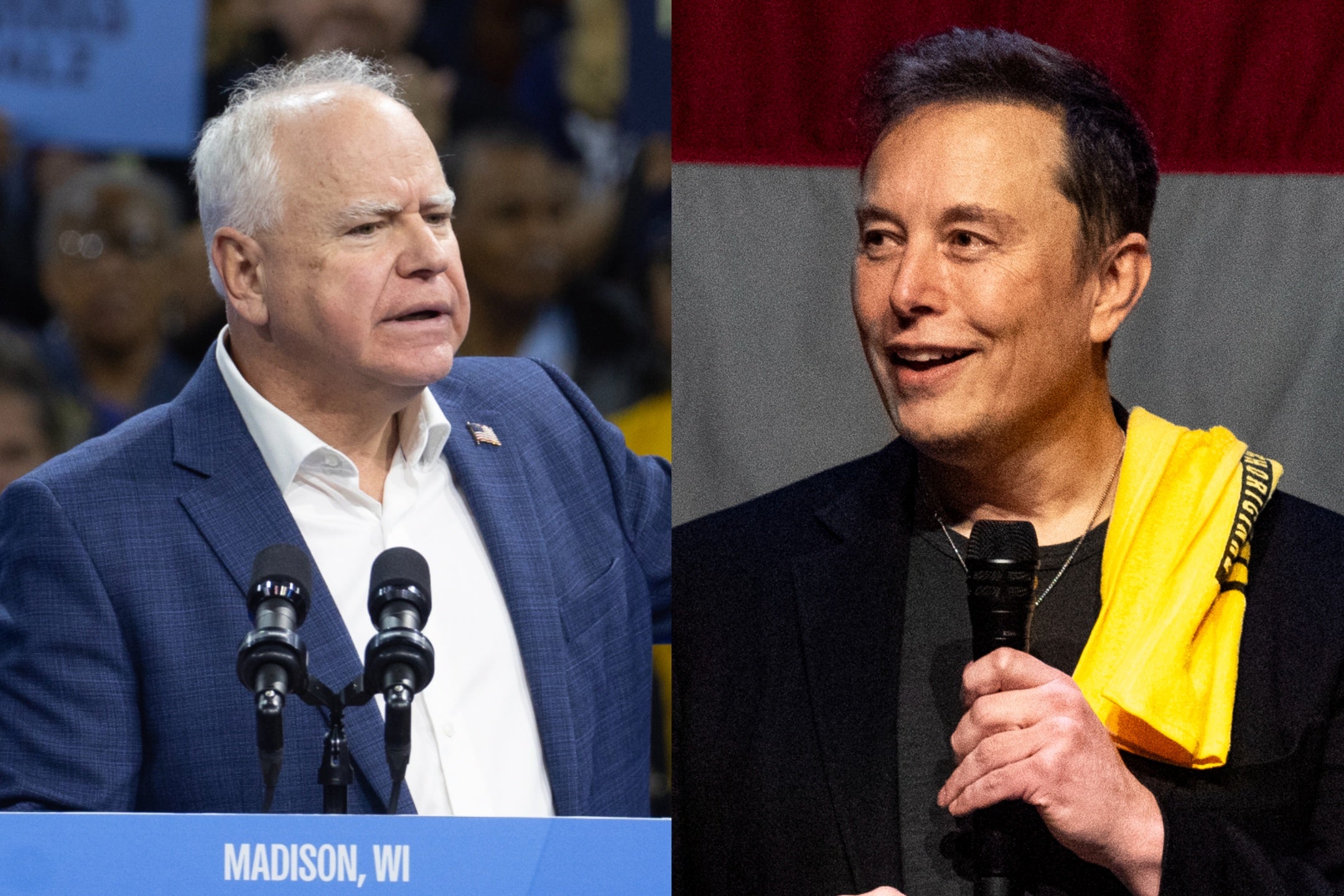 Elon Musk went on a late-night attack against Tim Walz after the Democratic VP nominee called the billionaire a ‘dips***’