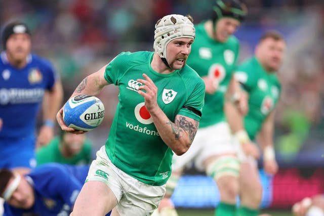 <p>Mack Hansen hasn’t played for Ireland since last year’s World Cup due to injury </p>