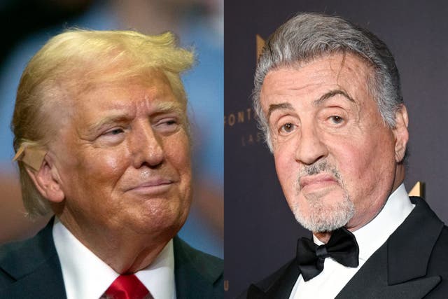 <p>Donald Trump and Sylvester Stallone</p>