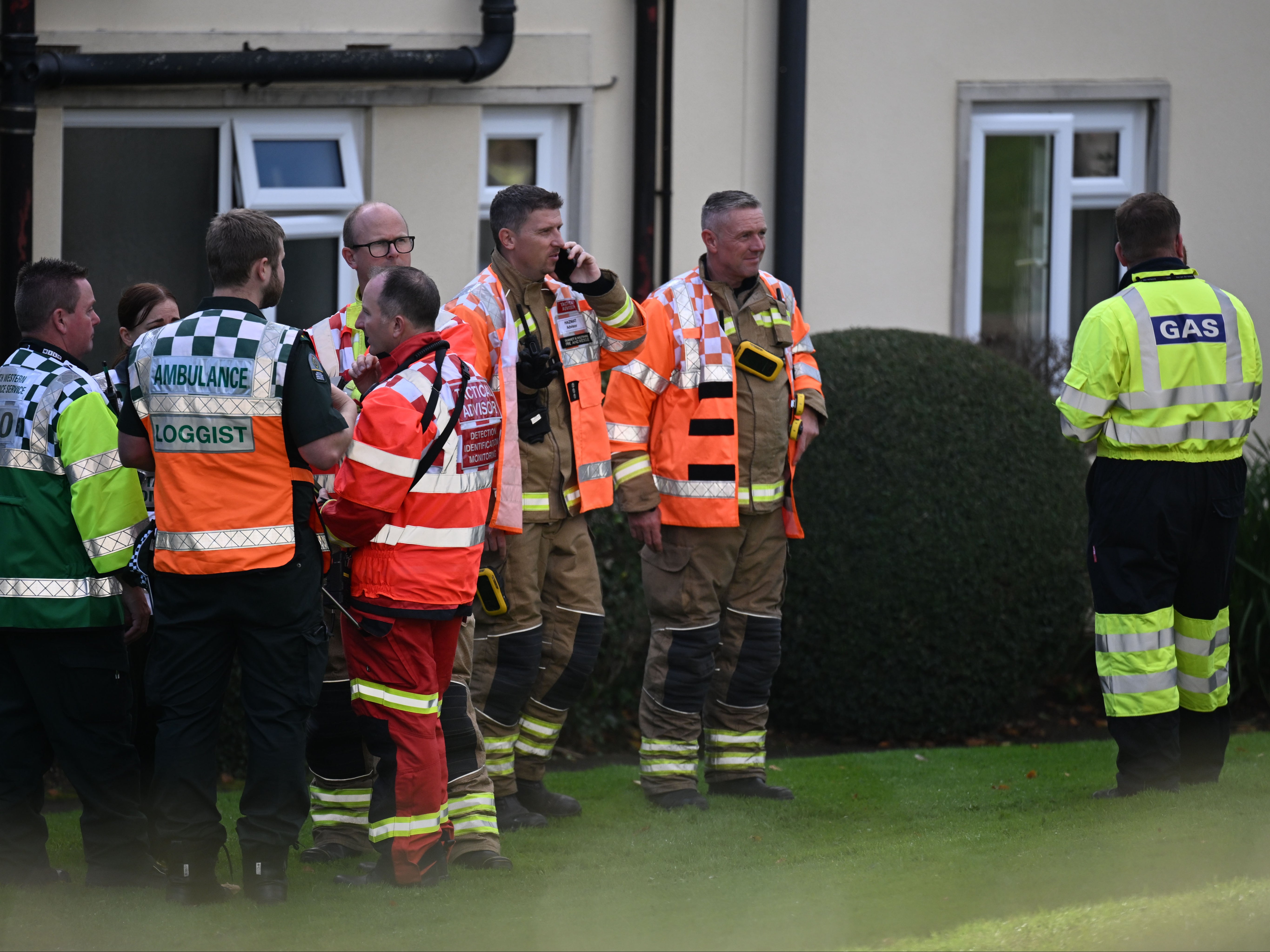 Ambulance and fire crews and a gas safety officer were investigating