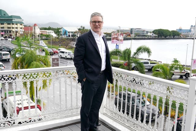 Prime Minister Sir Keir Starmer arrives in Apia, Samoa for the Commonwealth Heads of Government Meeting (Stefan Rousseau/PA)