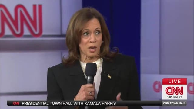 <p>Kamala Harris responds to question of whether Trump is a ‘fascist’.</p>