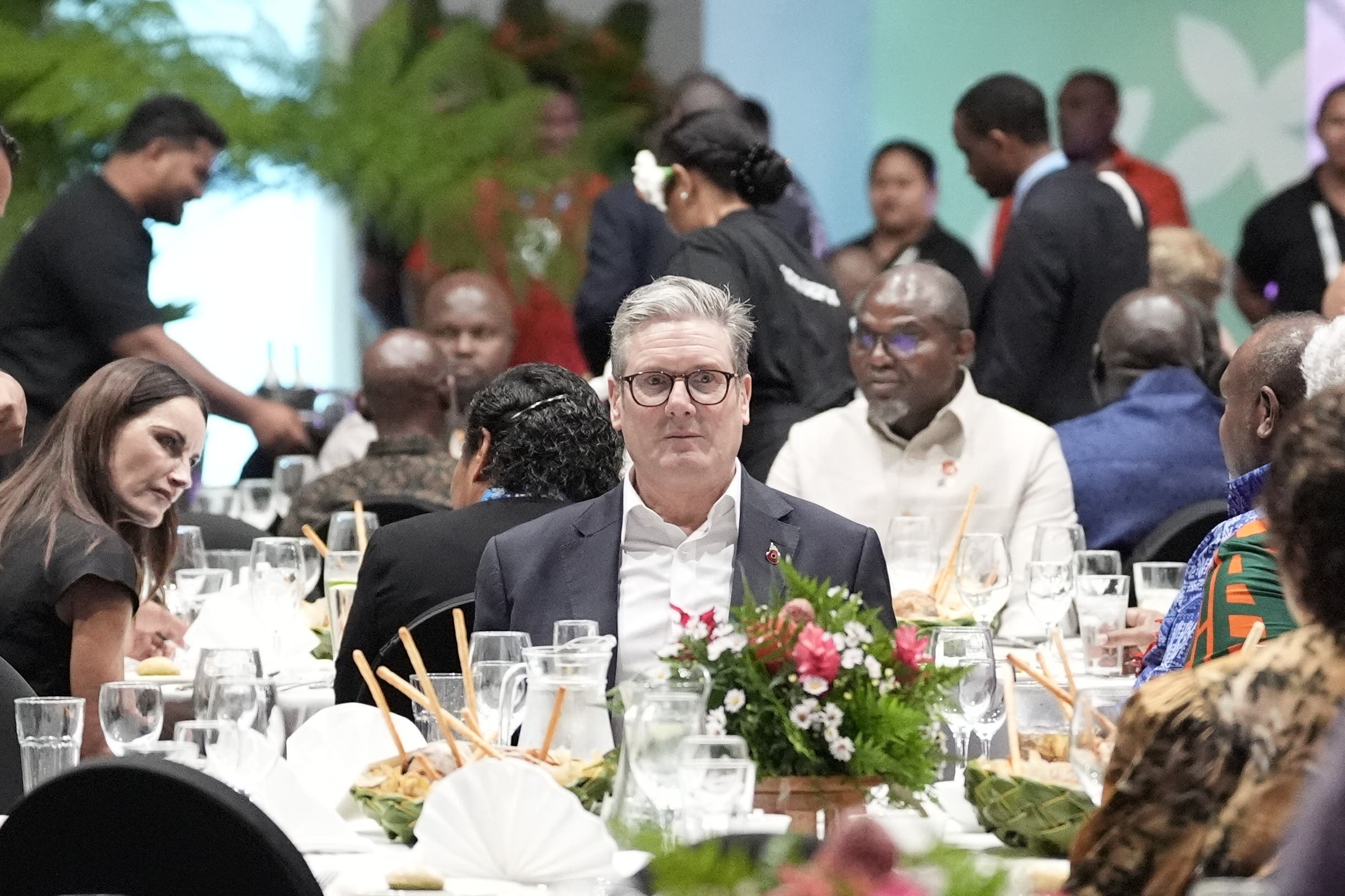 Prime Minister Sir Keir Starmer attended the welcome reception for the Commonwealth Heads of Government Meeting in Samoa (Stefan Rousseau/PA)