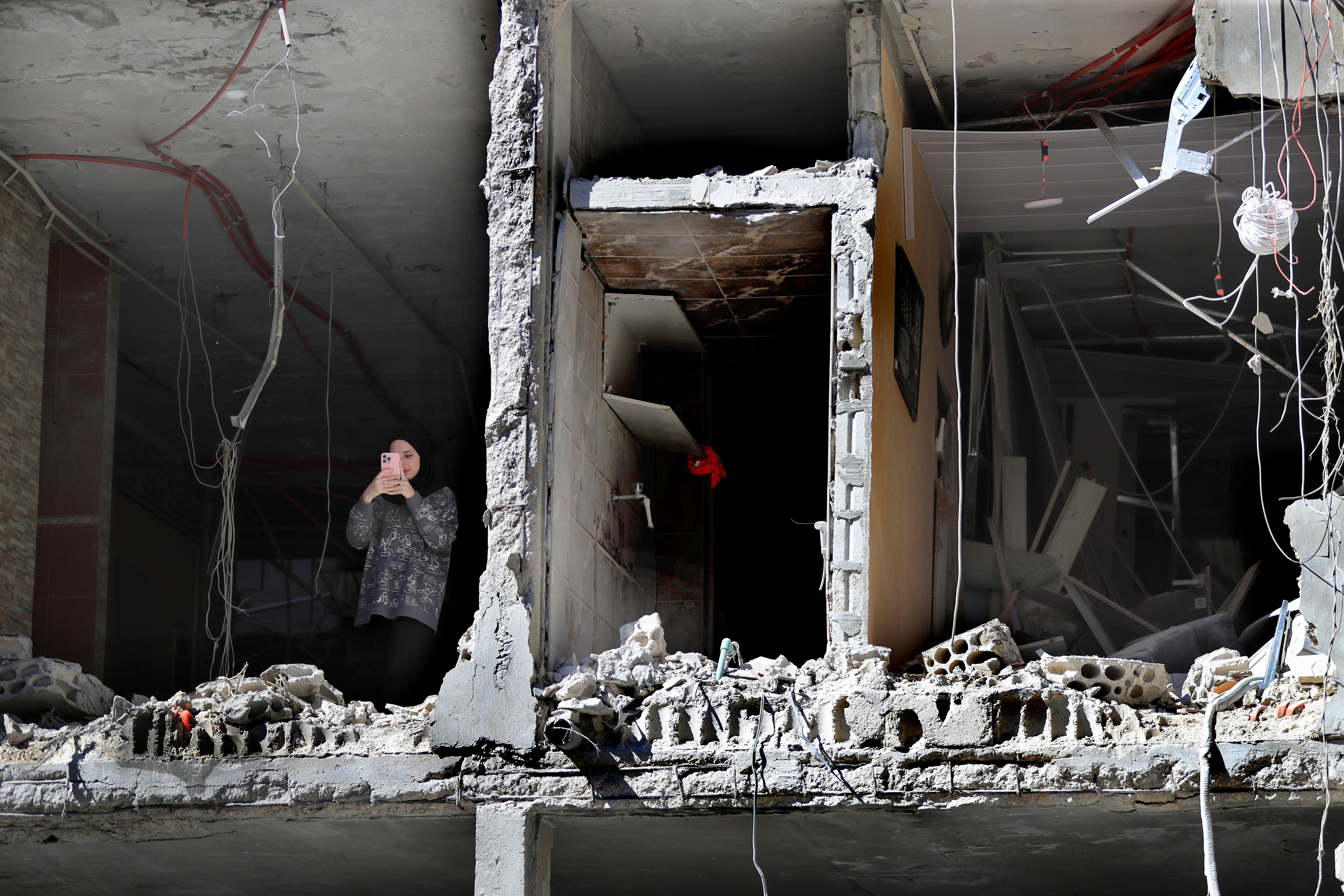 A destroyed building in Lebanon