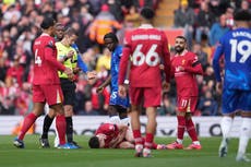 Arsenal v Liverpool team news: Bukayo Saka, Riccardo Calafiori and Diogo Jota injury latest