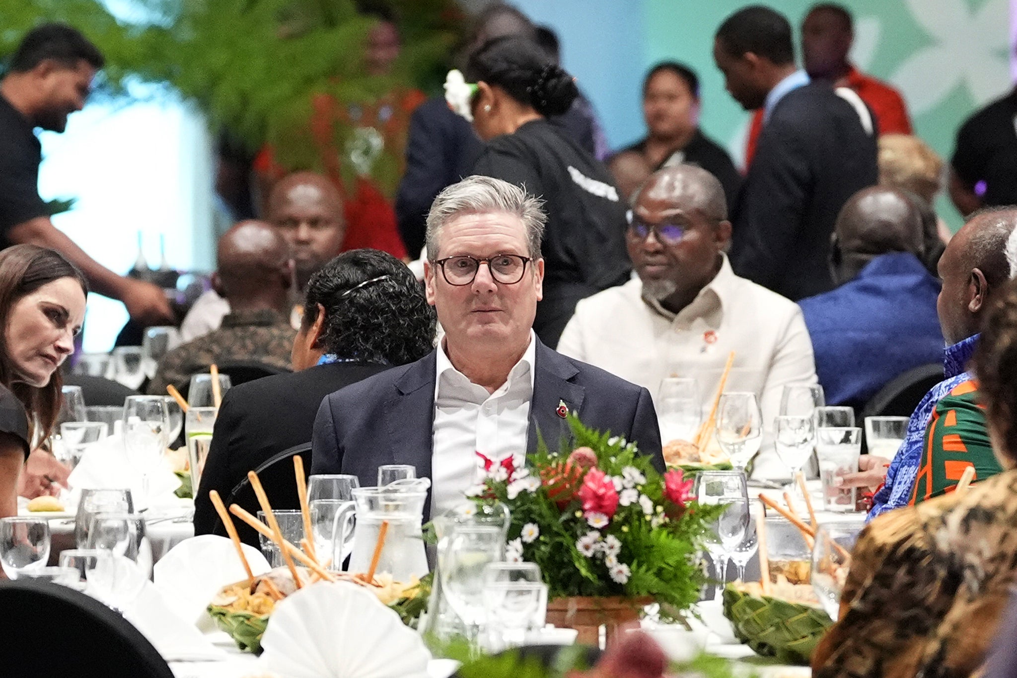 Keir Starmer attends a state banquet at CHOGM in Apia, Samoa