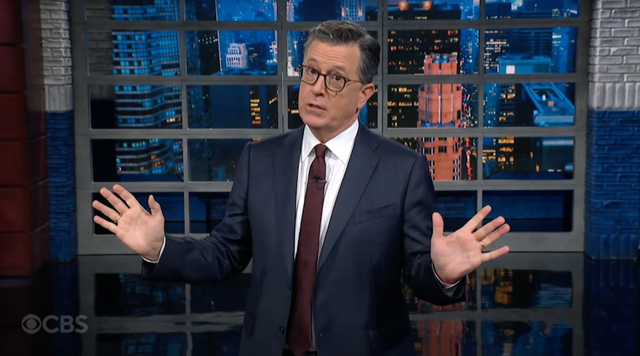 <p>Stephen Colbert says that Kelly’s Hitler claims about Trump are more an ‘autumn no s**t’ than an October surprise </p>