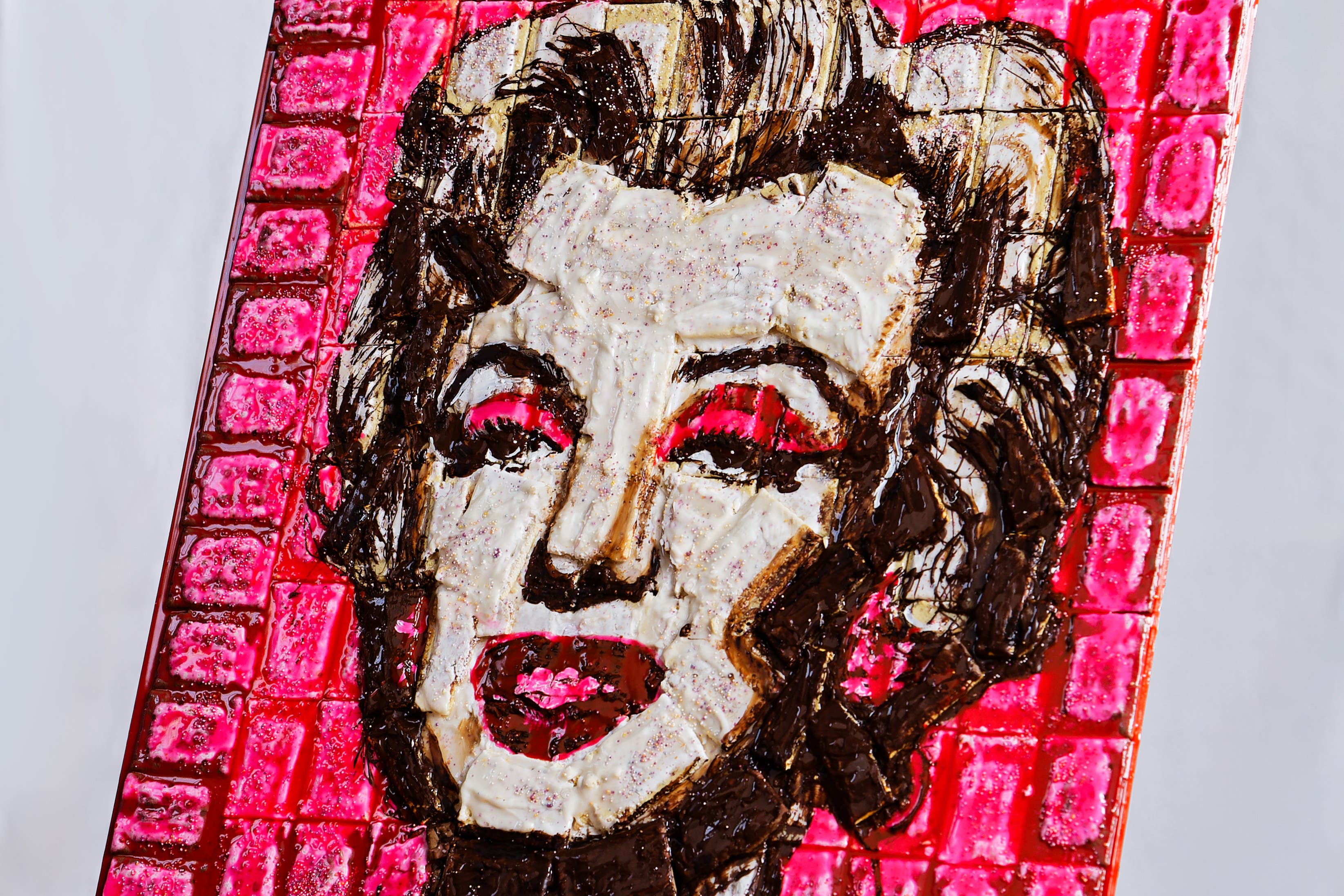 Welsh artist Nathan Wyburn has created a portrait of Marilyn Monroe using 120 Pop Tarts (Dimitris Legakis/PinPep)