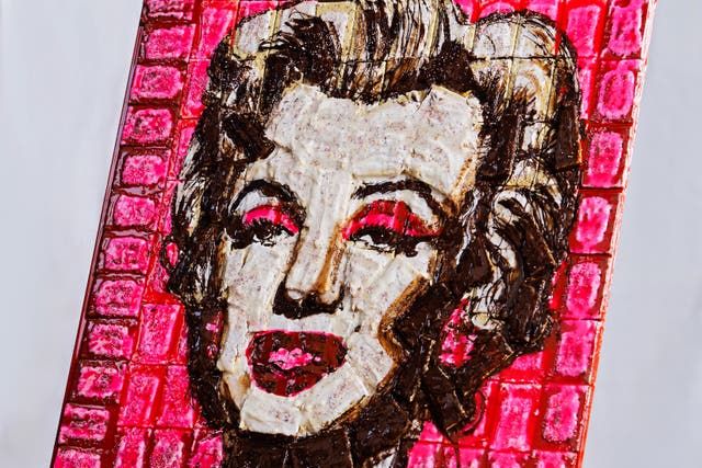 Welsh artist Nathan Wyburn has created a portrait of Marilyn Monroe using 120 Pop Tarts (Dimitris Legakis/PinPep)