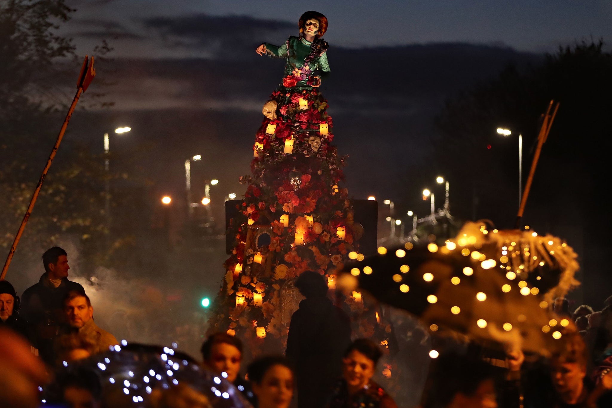 The Macnas ‘Danse Macabre’ parade making its way through Galway in 2019