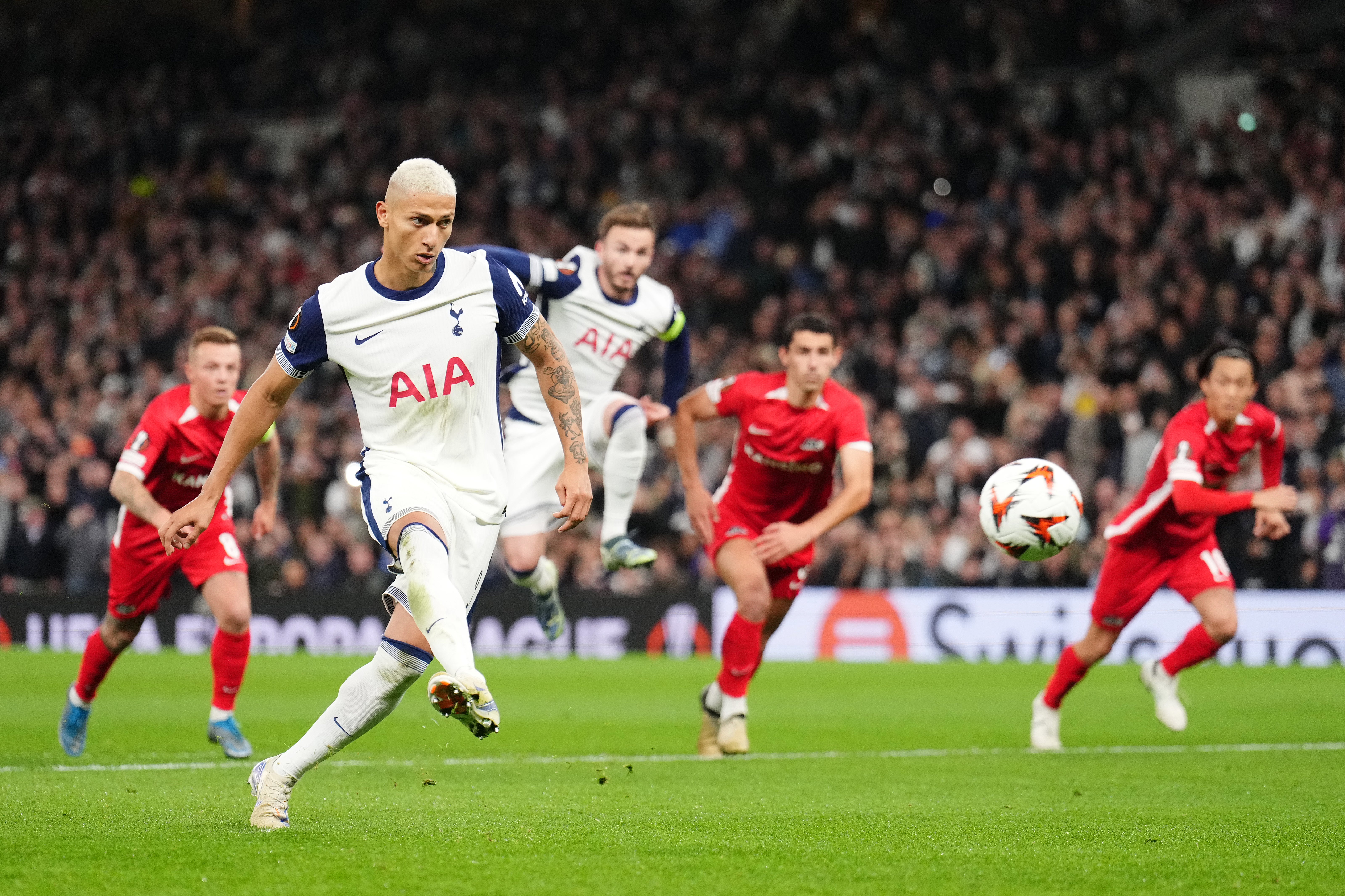 Richarlison scores for Tottenham (John Walton/PA)