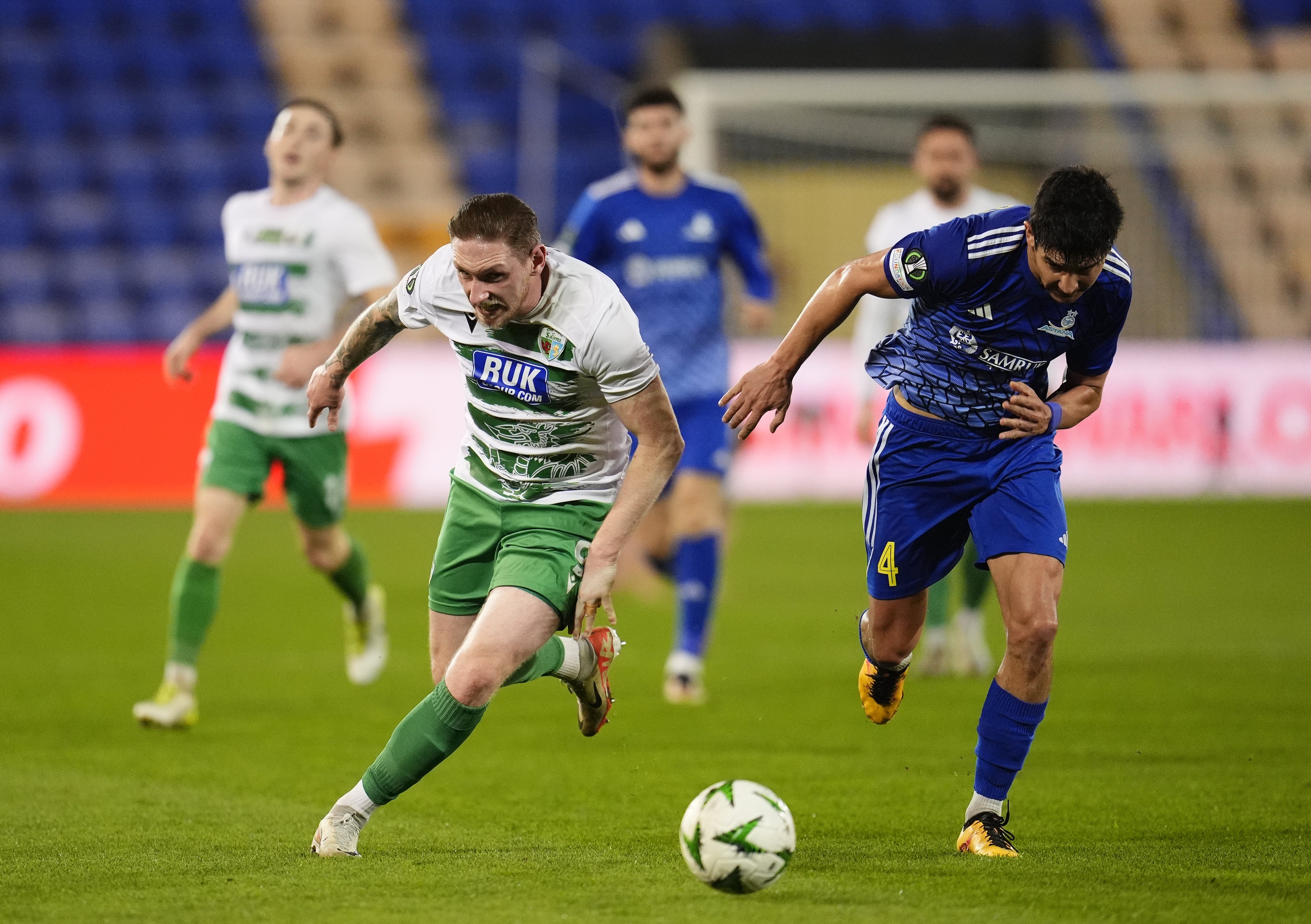 Declan McManus runs for the ball (Nick Potts/PA)