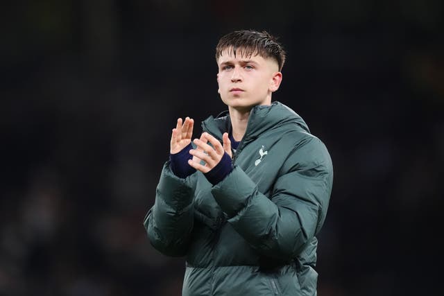 Mikey Moore earned rave reviews from his Tottenham team-mates after the 1-0 win over AZ Alkmaar (John Walton/PA)