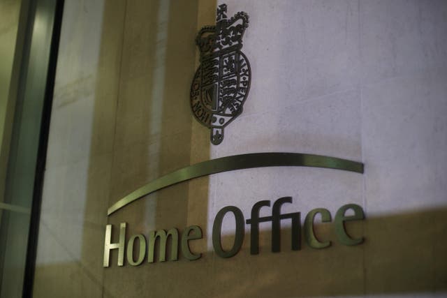 The sign outside the Home Office in Westminster, London (Yui Mok/PA)