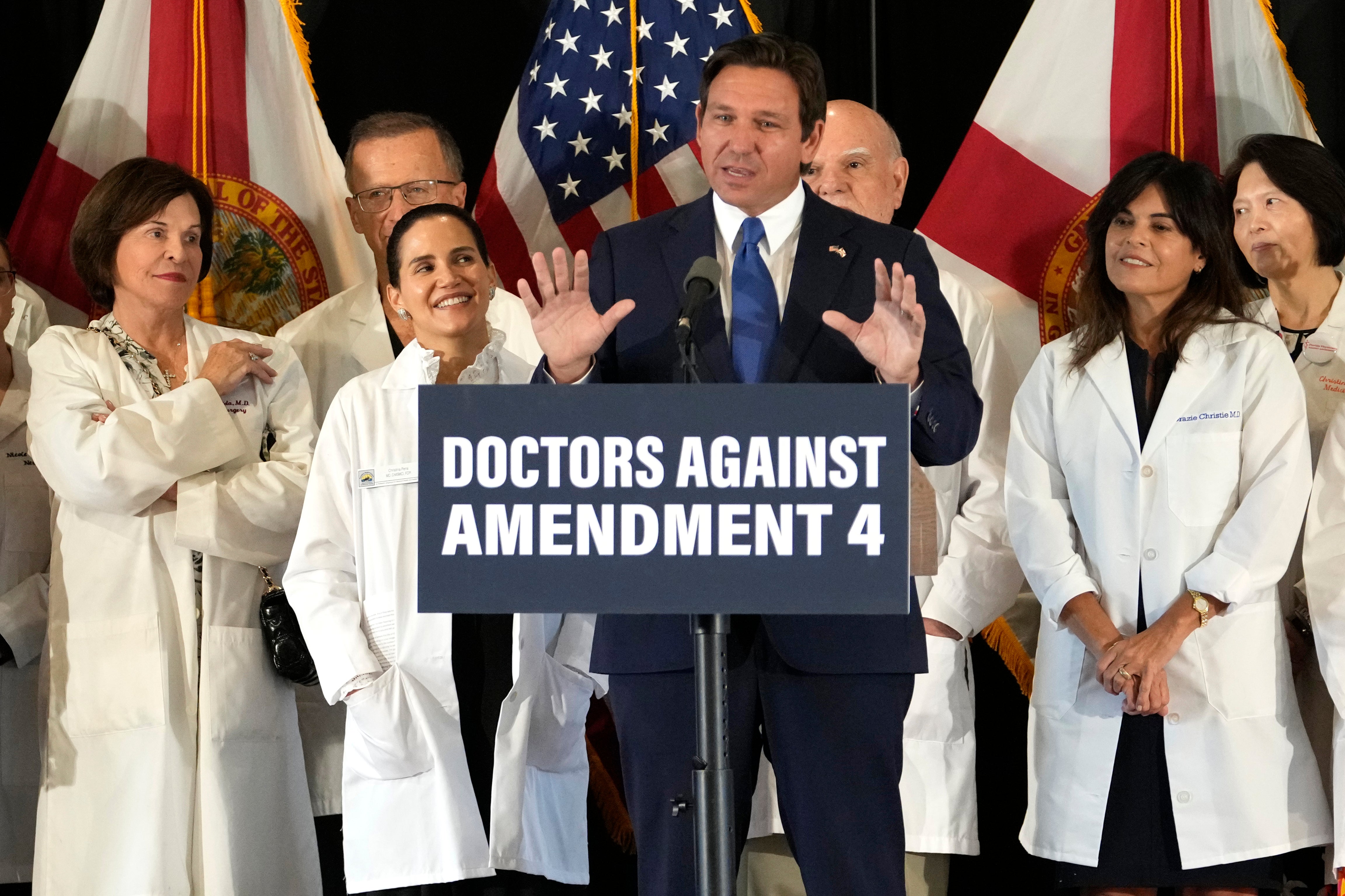 Florida’s Republican Governor Ron DeSantis has waged a relentless campaign against Amendment 4, a measure that would enshrine the right to abortion access in the state.