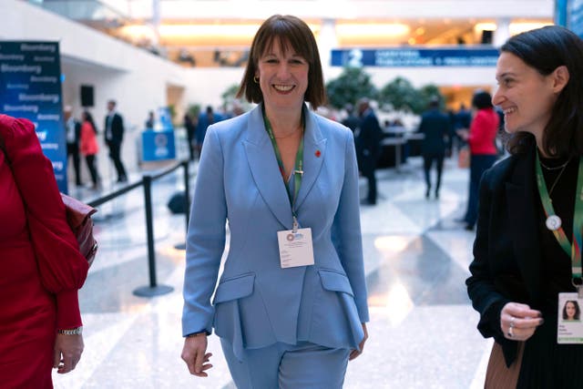 <p>Rachel Reeves in Washington DC </p>