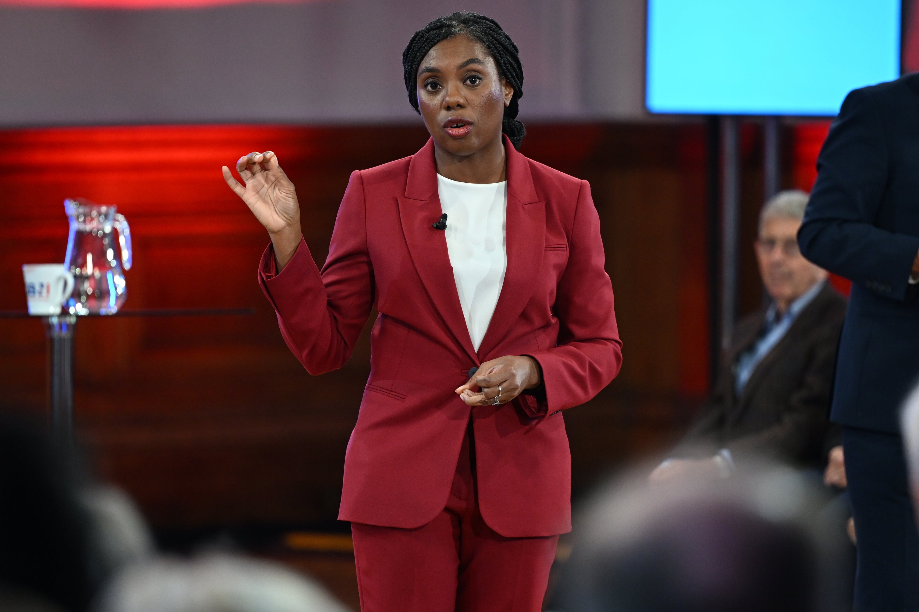 A survey of party members this week has put Kemi Badenoch ahead in the leadership race (GB News/PA)