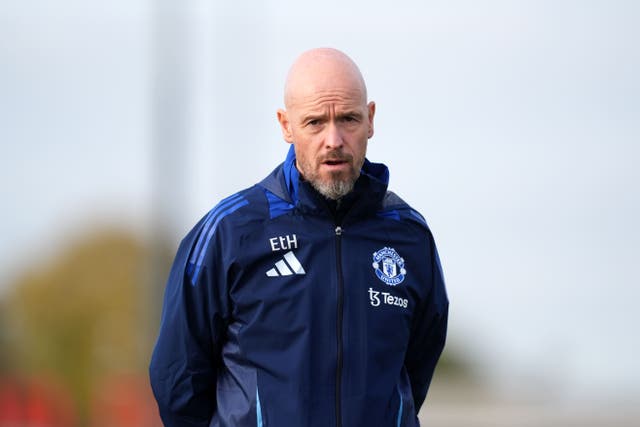 Manchester United manager Erik ten Hag (Martin Rickett/PA)