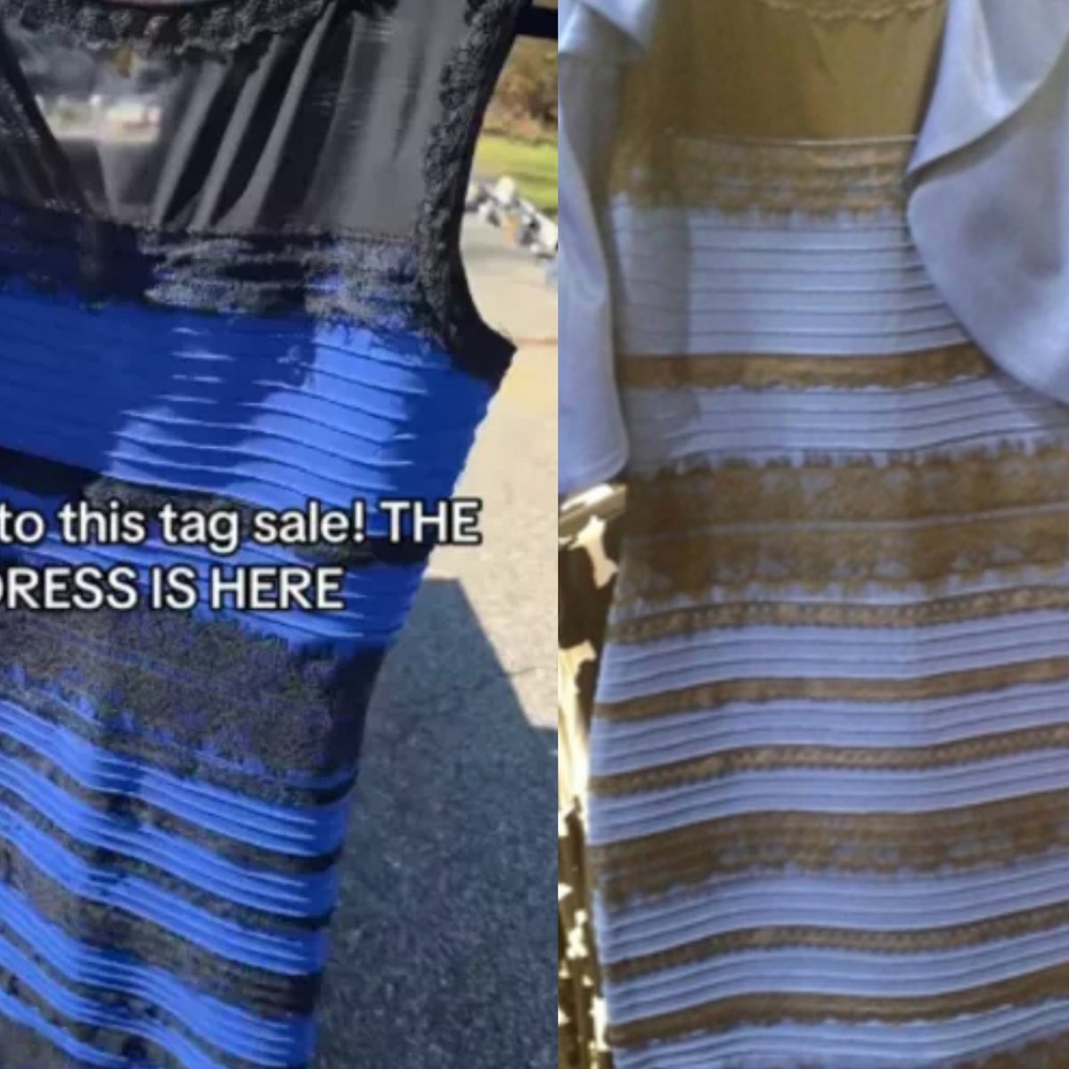 Woman goes viral after finding the optical illusion dress at a yard sale | The Independent Woman goes viral after finding the optical illusion dress at a yard sale | The Independent