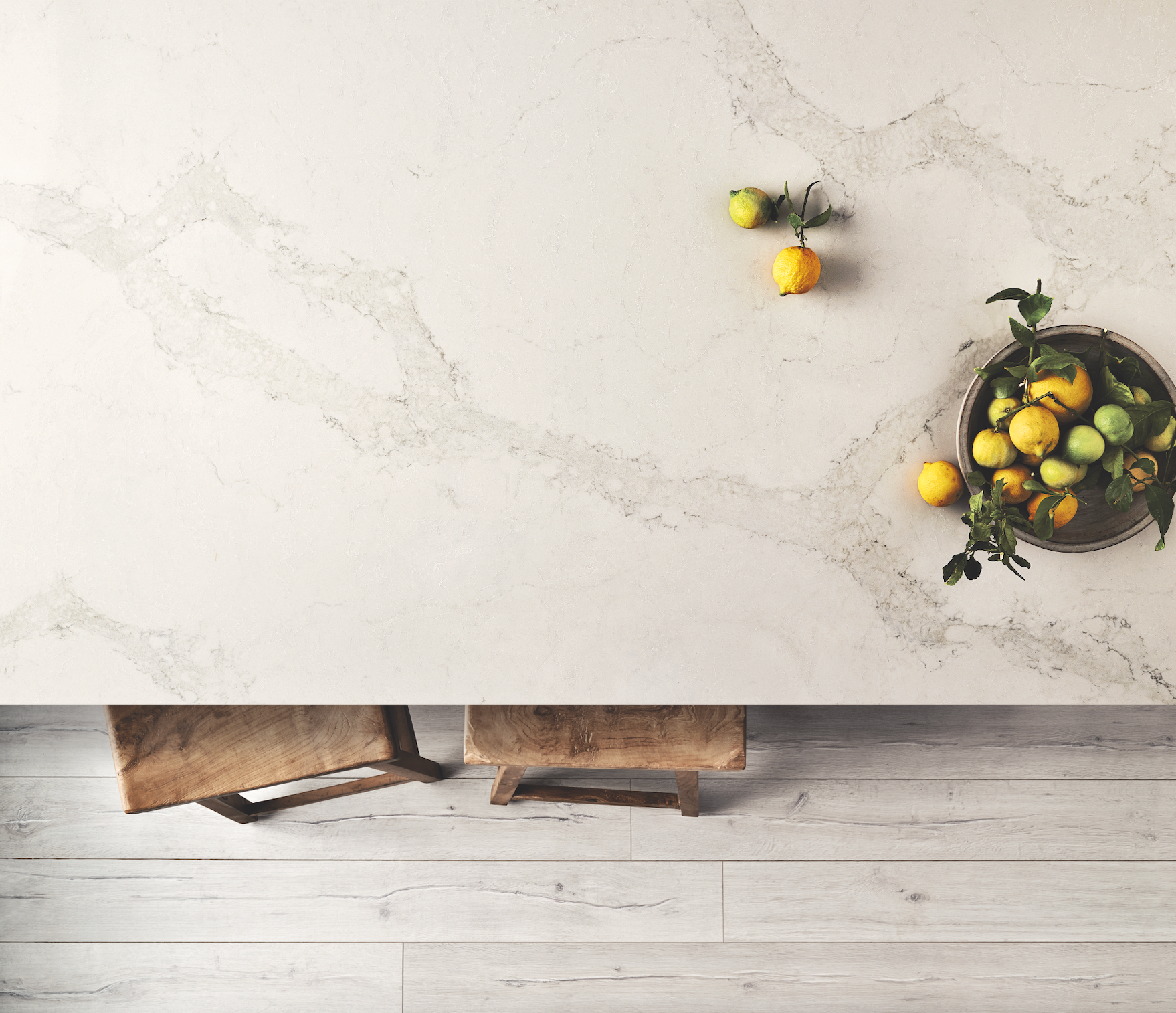 Marble is a high-maintenance material, and kitchens are very busy places...