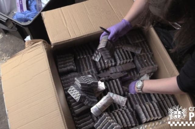 <p>The drugs were found in a warehouse in Wembley, London </p>